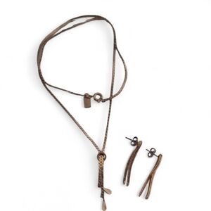 Elegant Gold Necklace and Earring Set Vintage Emmons